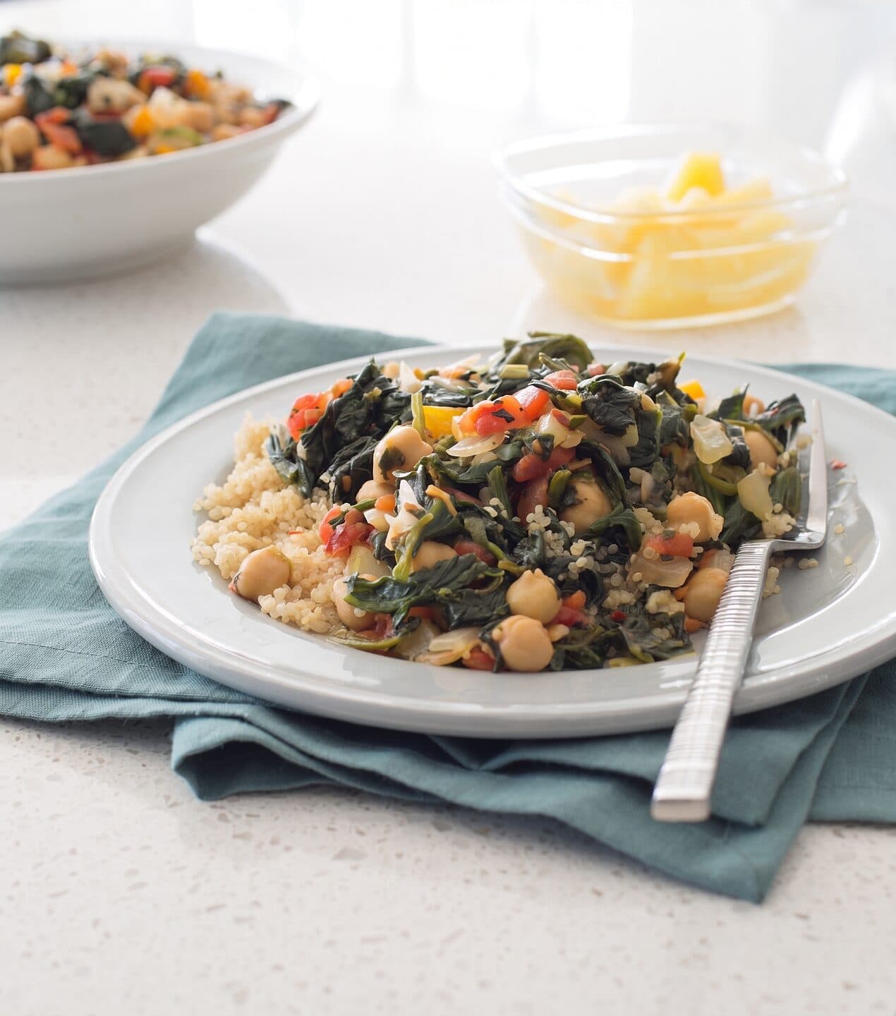 Ceci saltati con spinaci