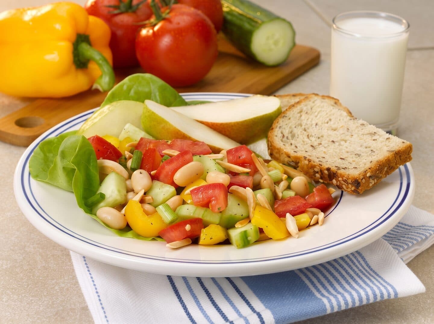Insalata dell’orto con cannellini