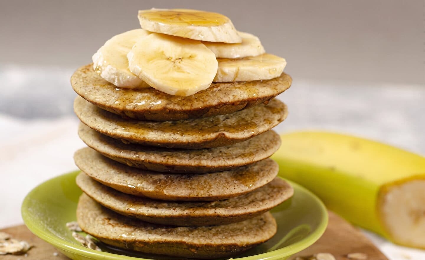 Pancake di avena, banana e lenticchie
