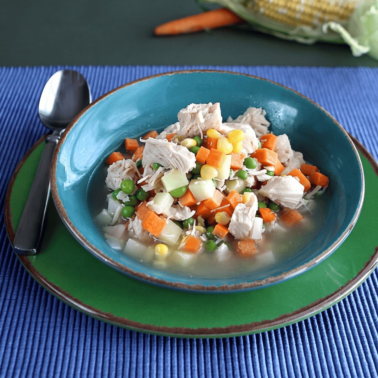 Zuppa di pollo e verdure