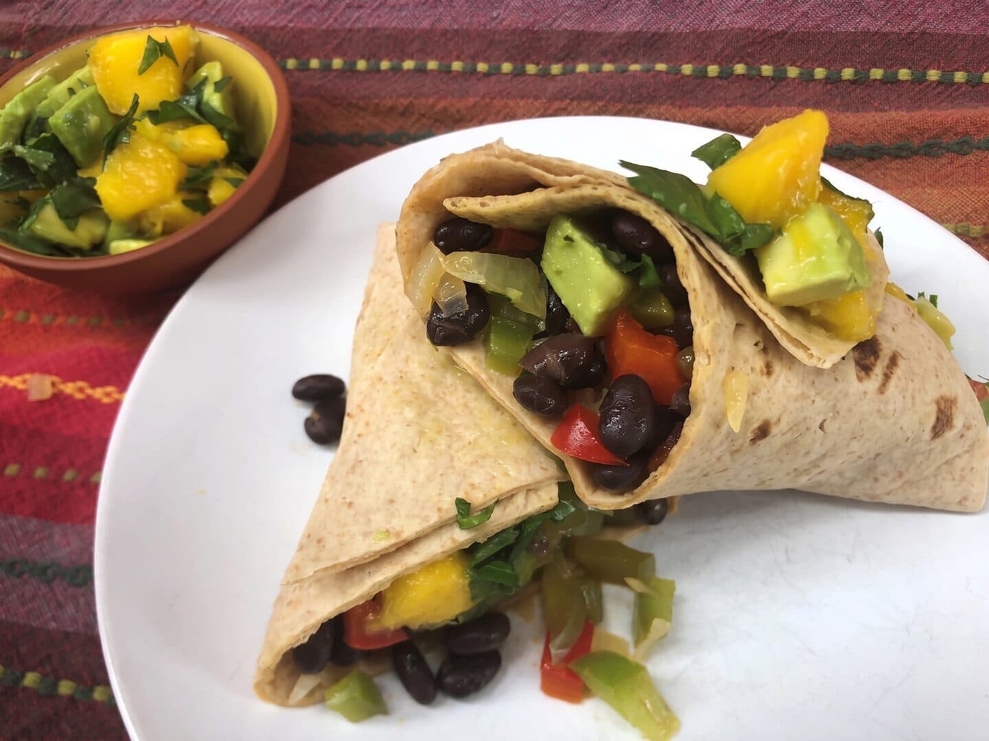 Wrap di verdure e fagioli