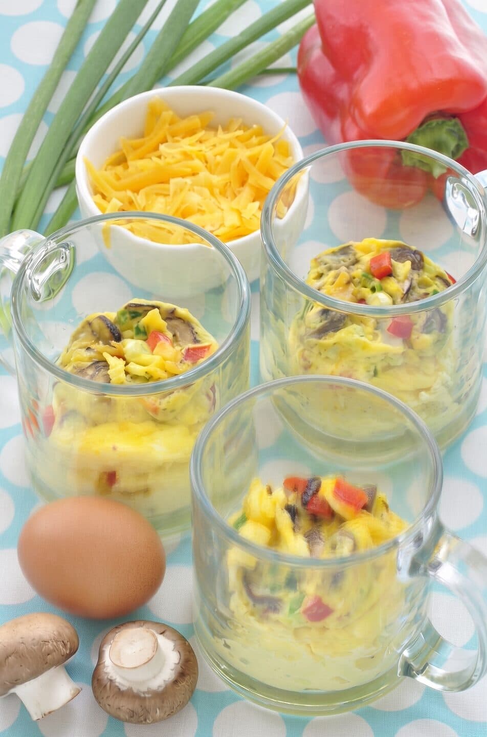 Omelette di verdure in tazza